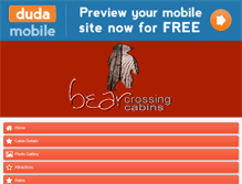 Tablet Screenshot of bearcrossingcabins.com